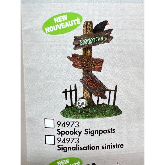 Lemax Spooky Town Signpost Figurine Halloween Decor 2009 Exclusive Collectible - Picture 7 of 7
